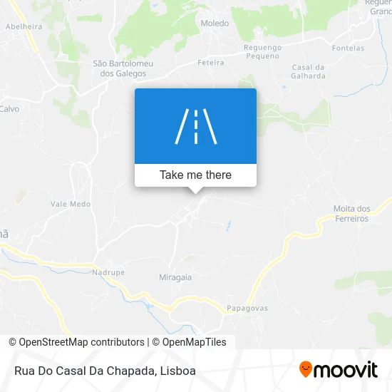 Rua Do Casal Da Chapada map