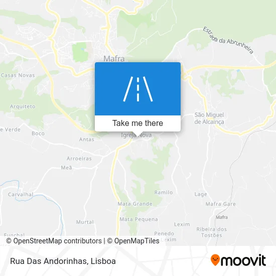Rua Das Andorinhas map