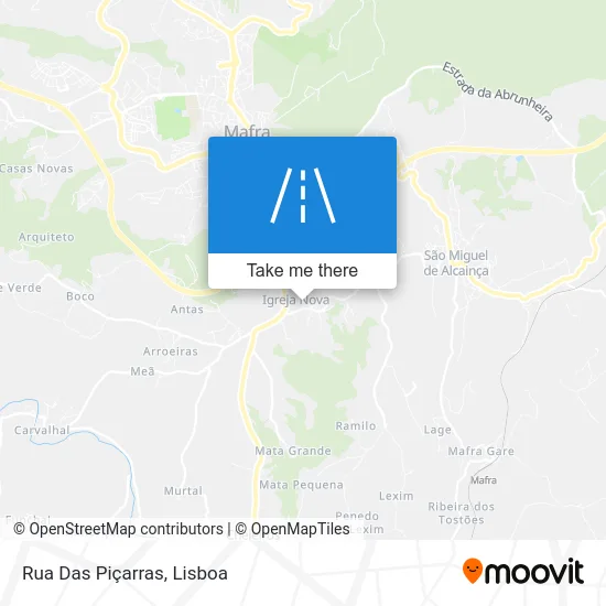 Rua Das Piçarras map