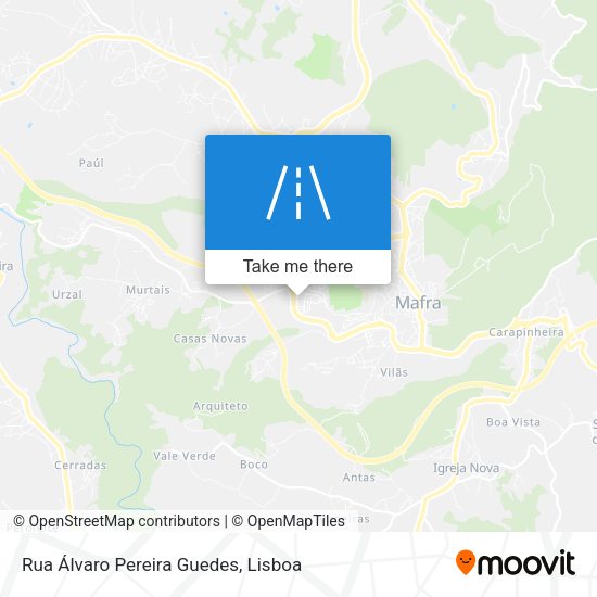 Rua Álvaro Pereira Guedes mapa