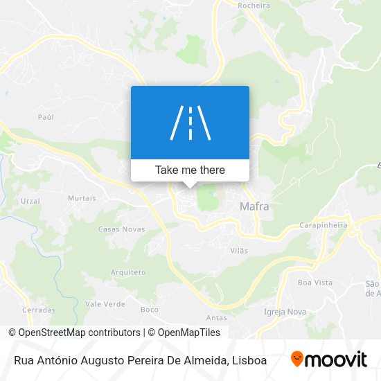 Rua António Augusto Pereira De Almeida map