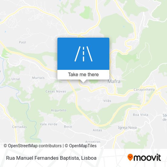 Rua Manuel Fernandes Baptista mapa