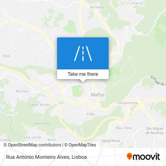Rua António Monteiro Alves mapa
