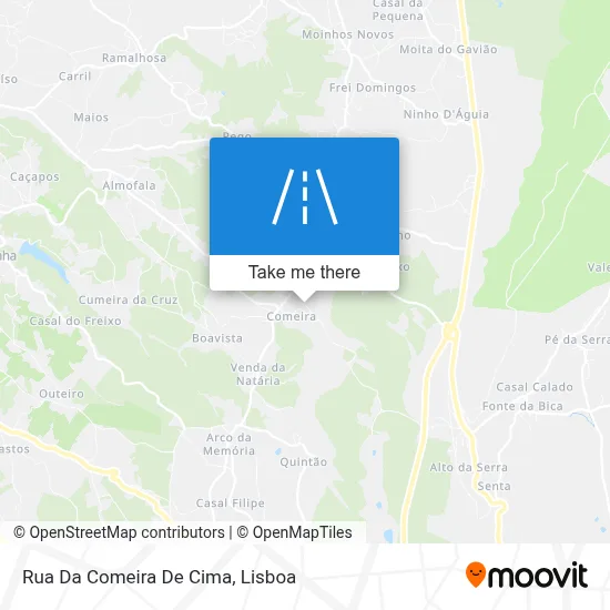 Rua Da Comeira De Cima map