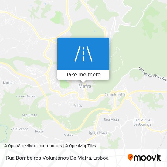 Rua Bombeiros Voluntários De Mafra map