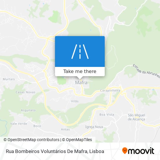 Rua Bombeiros Voluntários De Mafra mapa