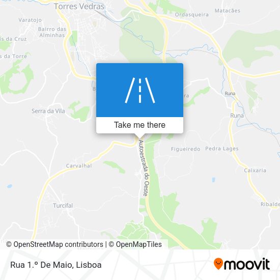 Rua 1.º De Maio mapa