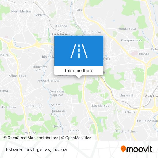 Estrada Das Ligeiras mapa