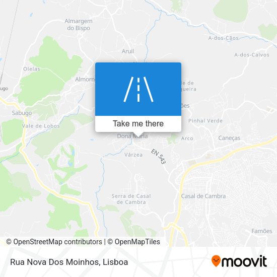 Rua Nova Dos Moinhos mapa