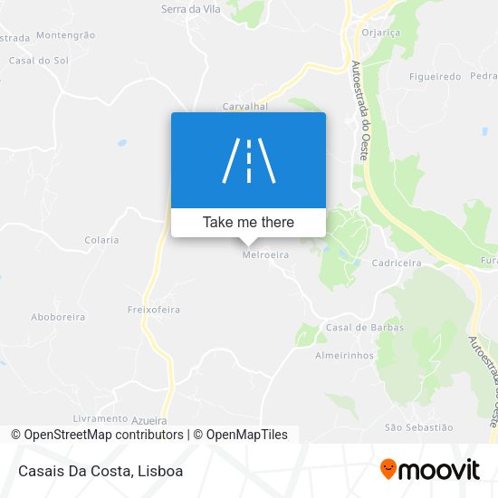 Casais Da Costa mapa
