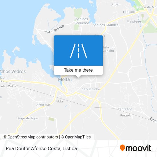 Rua Doutor Afonso Costa mapa