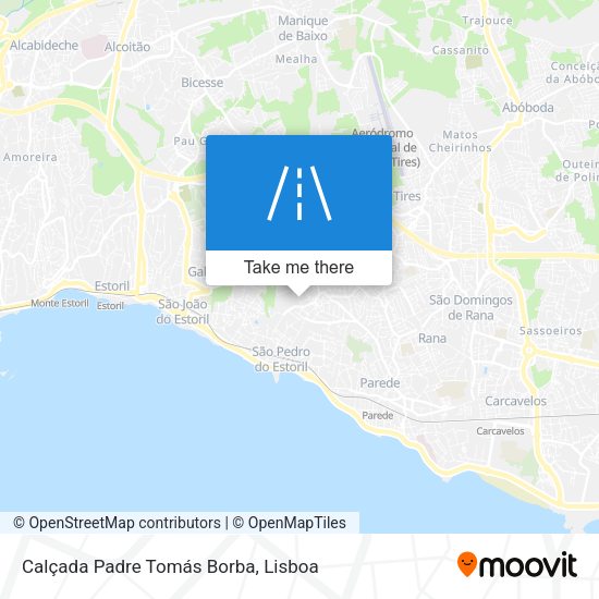 Calçada Padre Tomás Borba map