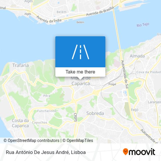 Rua António De Jesus André mapa