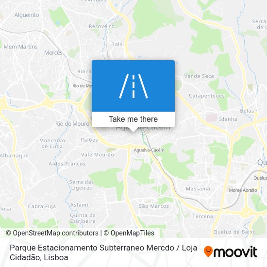 Parque Estacionamento Subterraneo Mercdo / Loja Cidadão mapa