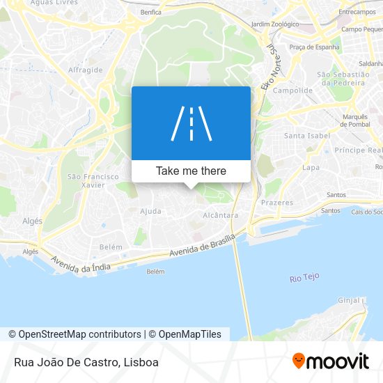 Rua João De Castro mapa