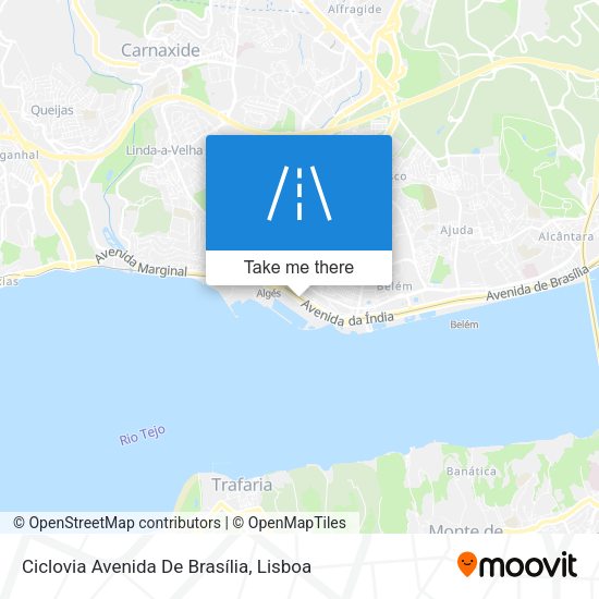 Ciclovia Avenida De Brasília mapa