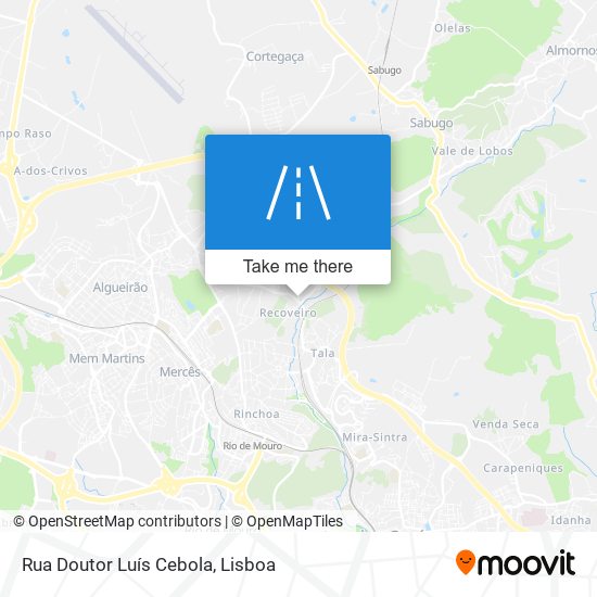 Rua Doutor Luís Cebola mapa