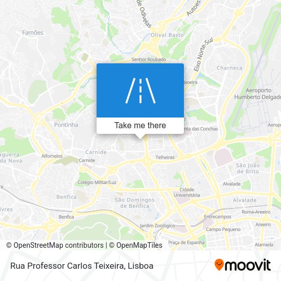 Rua Professor Carlos Teixeira mapa