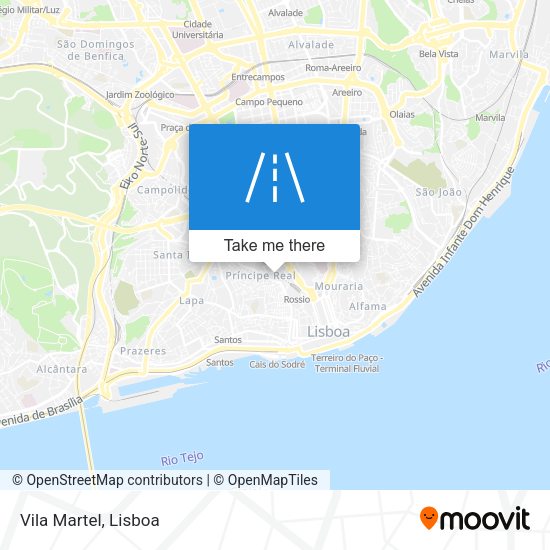 Vila Martel mapa