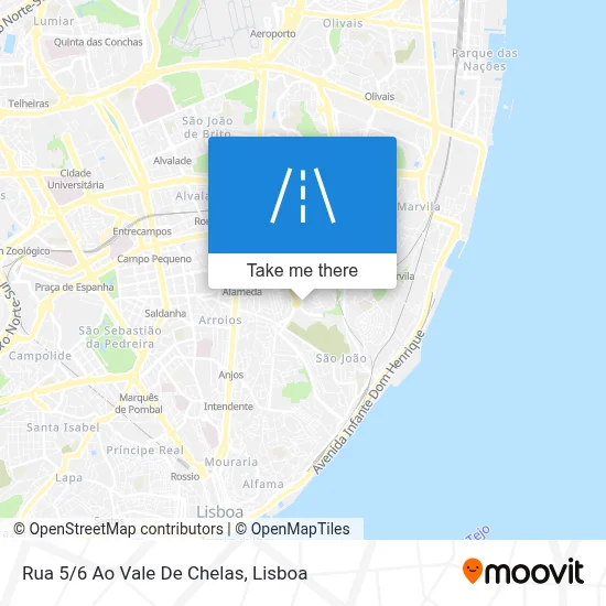 Rua 5/6 Ao Vale De Chelas map