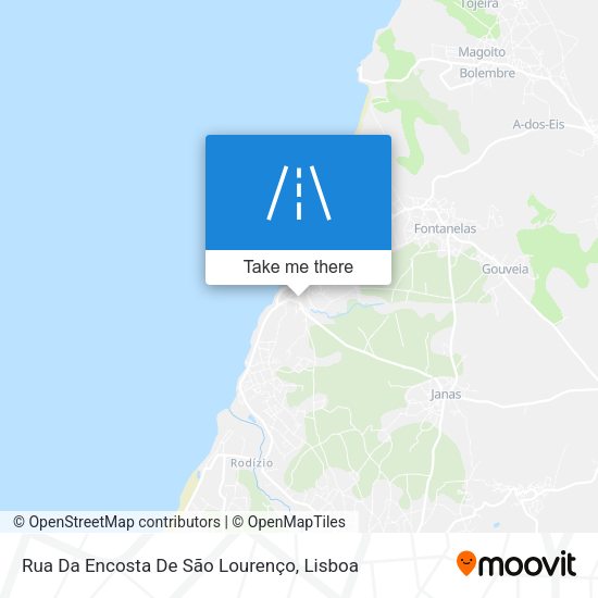 Rua Da Encosta De São Lourenço mapa