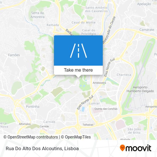 Rua Do Alto Dos Alcoutins mapa