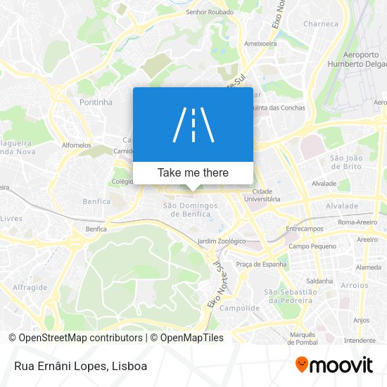 Rua Ernâni Lopes mapa