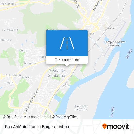 Rua António França Borges mapa