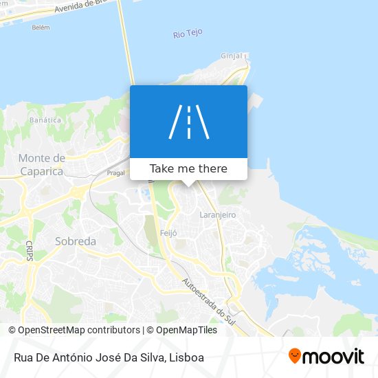 Rua De António José Da Silva mapa