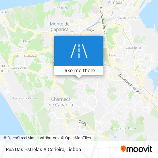 Rua Das Estrelas À Cerieira map