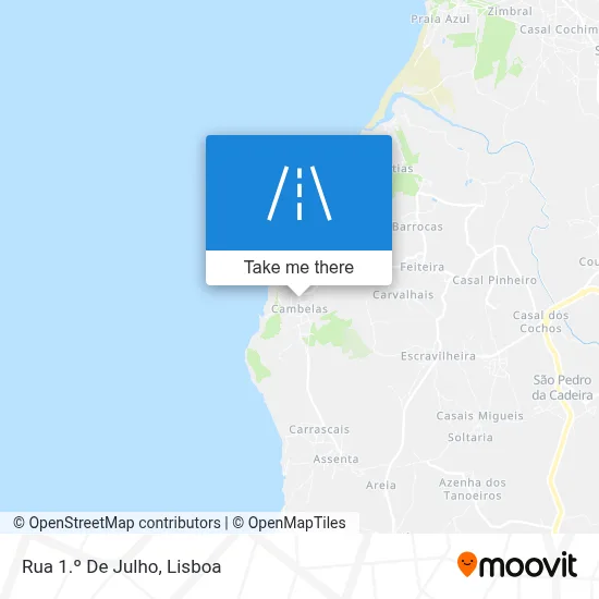 Rua 1.º De Julho map