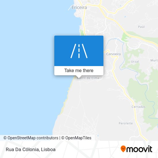 Rua Da Cólonia mapa