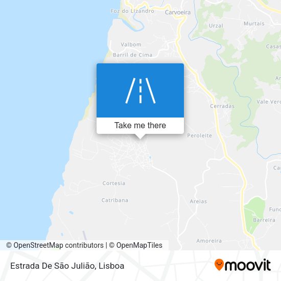 Estrada De São Julião mapa