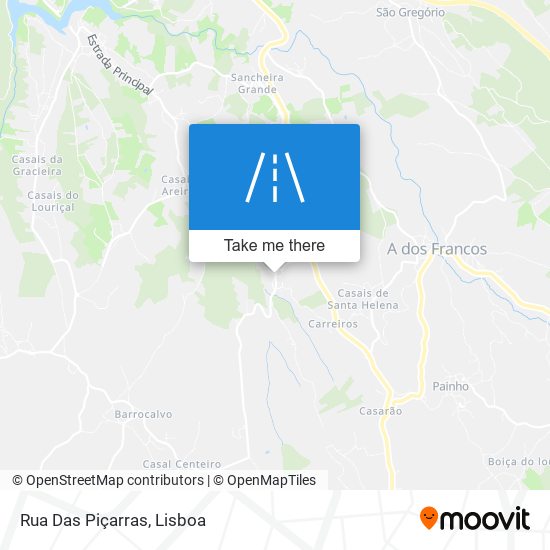 Rua Das Piçarras map