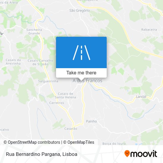 Rua Bernardino Pargana mapa