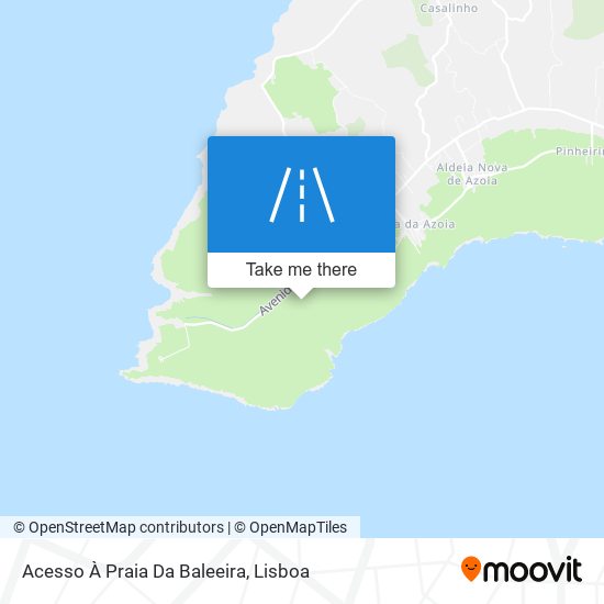 Acesso À Praia Da Baleeira mapa