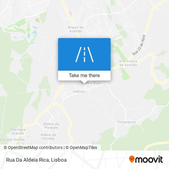 Rua Da Aldeia Rica mapa