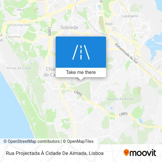 Rua Projectada À Cidade De Almada map