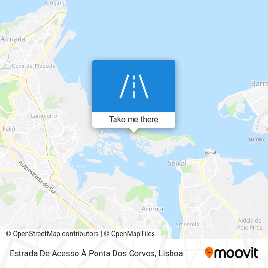 Estrada De Acesso À Ponta Dos Corvos map