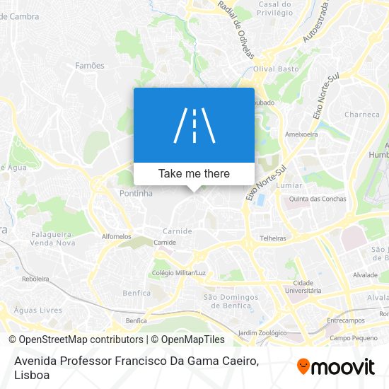 Avenida Professor Francisco Da Gama Caeiro map