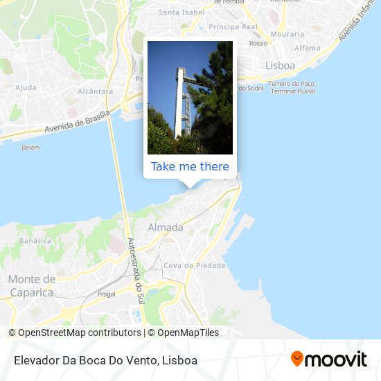 Elevador Da Boca Do Vento mapa