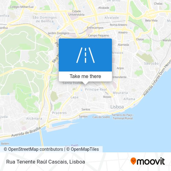 Rua Tenente Raúl Cascais map