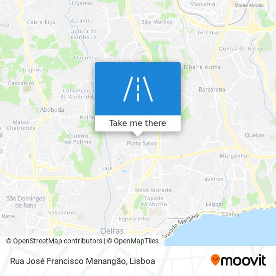 Rua José Francisco Manangão mapa