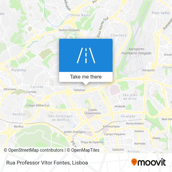 Rua Professor Vítor Fontes mapa