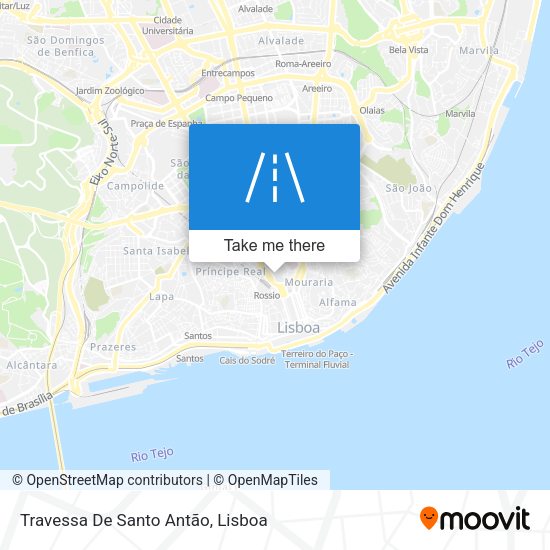 Travessa De Santo Antão mapa