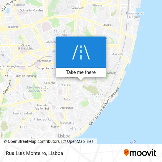 Rua Luís Monteiro map