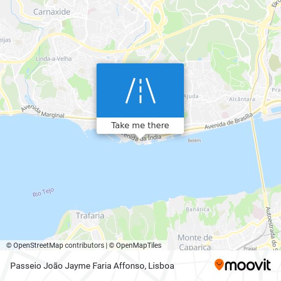 Passeio João Jayme Faria Affonso mapa