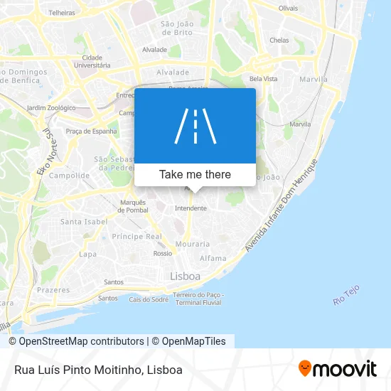 Rua Luís Pinto Moitinho map