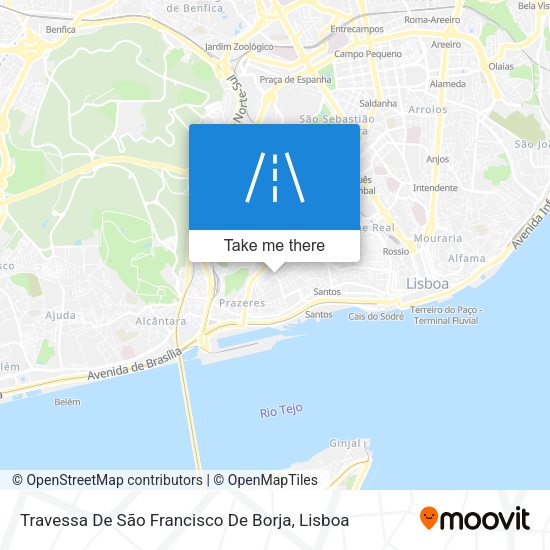 Travessa De São Francisco De Borja mapa