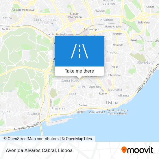Avenida Álvares Cabral mapa